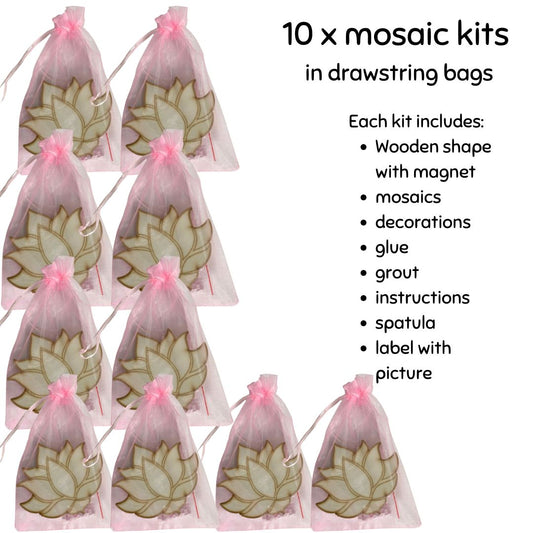 Bulk - Mosaic Craft Kit with Magnet - Lotus Flower (Medium)