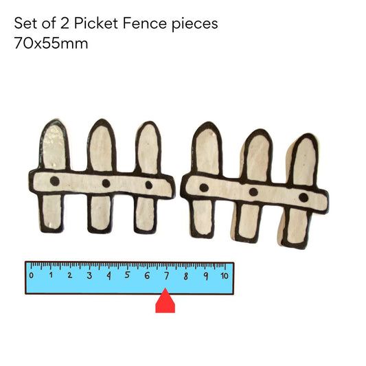 Picket Fence -2 piece pottery (70x50mm)