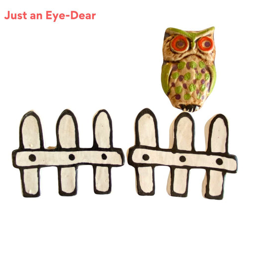 Picket Fence -2 piece pottery (70x50mm)