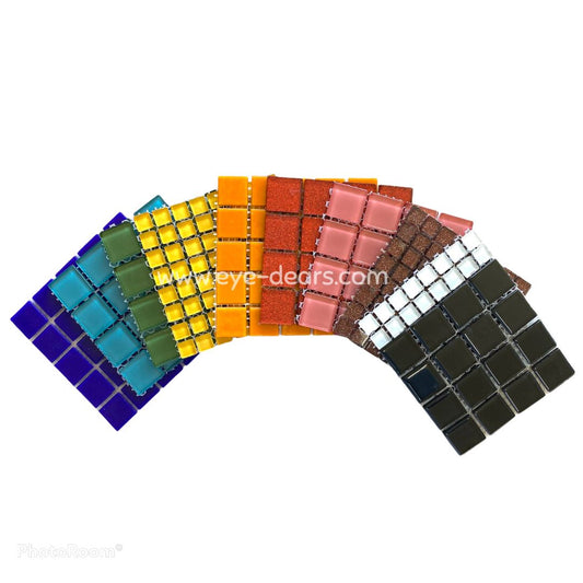 Mosaic Tiles - 10 x Rainbow Mix