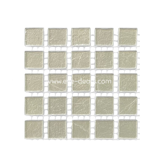 Mosaic Tiles - Single Sheet Silver Gold Leaf 15x15mm