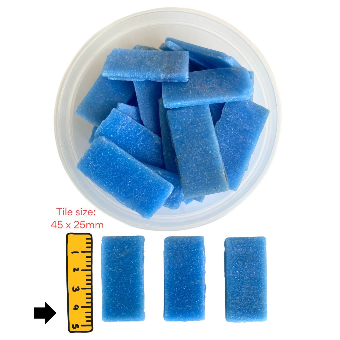 Mosaic Tiles Whole Rustic Sky Blue 960g (Small tiles for crafting)