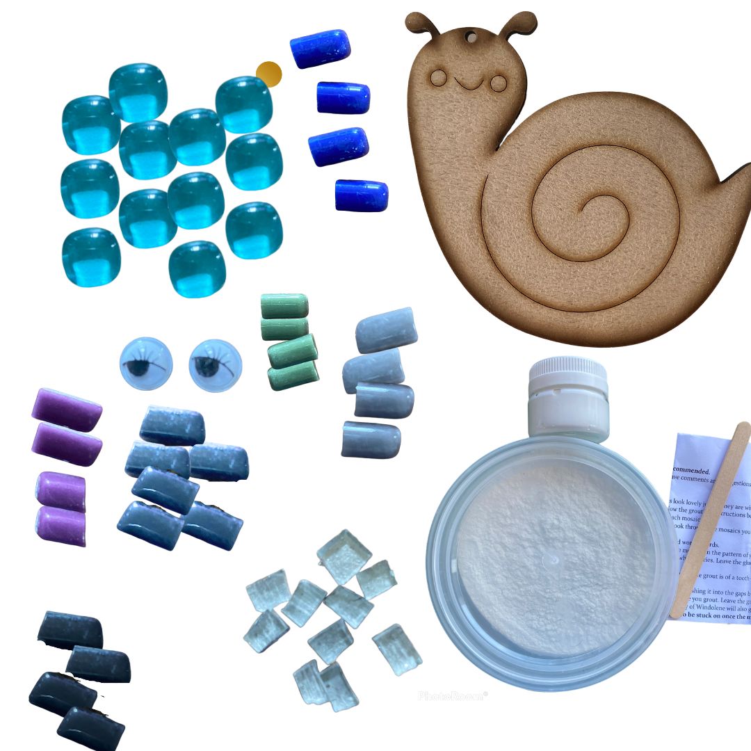 Mosaic Craft Kit with Magnet- Snail (Small)