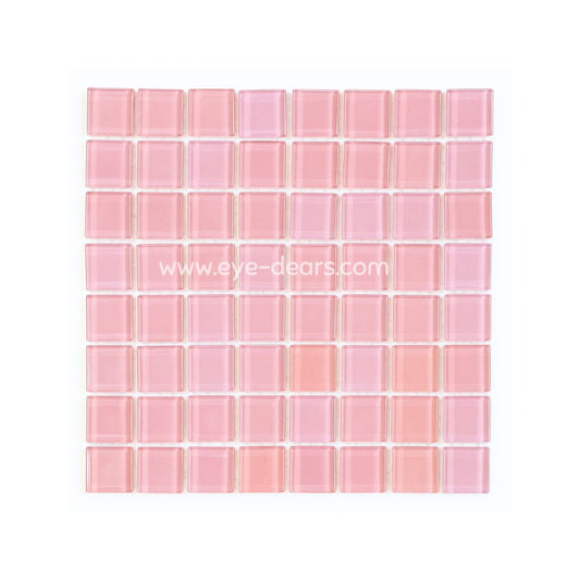 Mosaic Tiles -  Soft Pink Glass 10x10mm