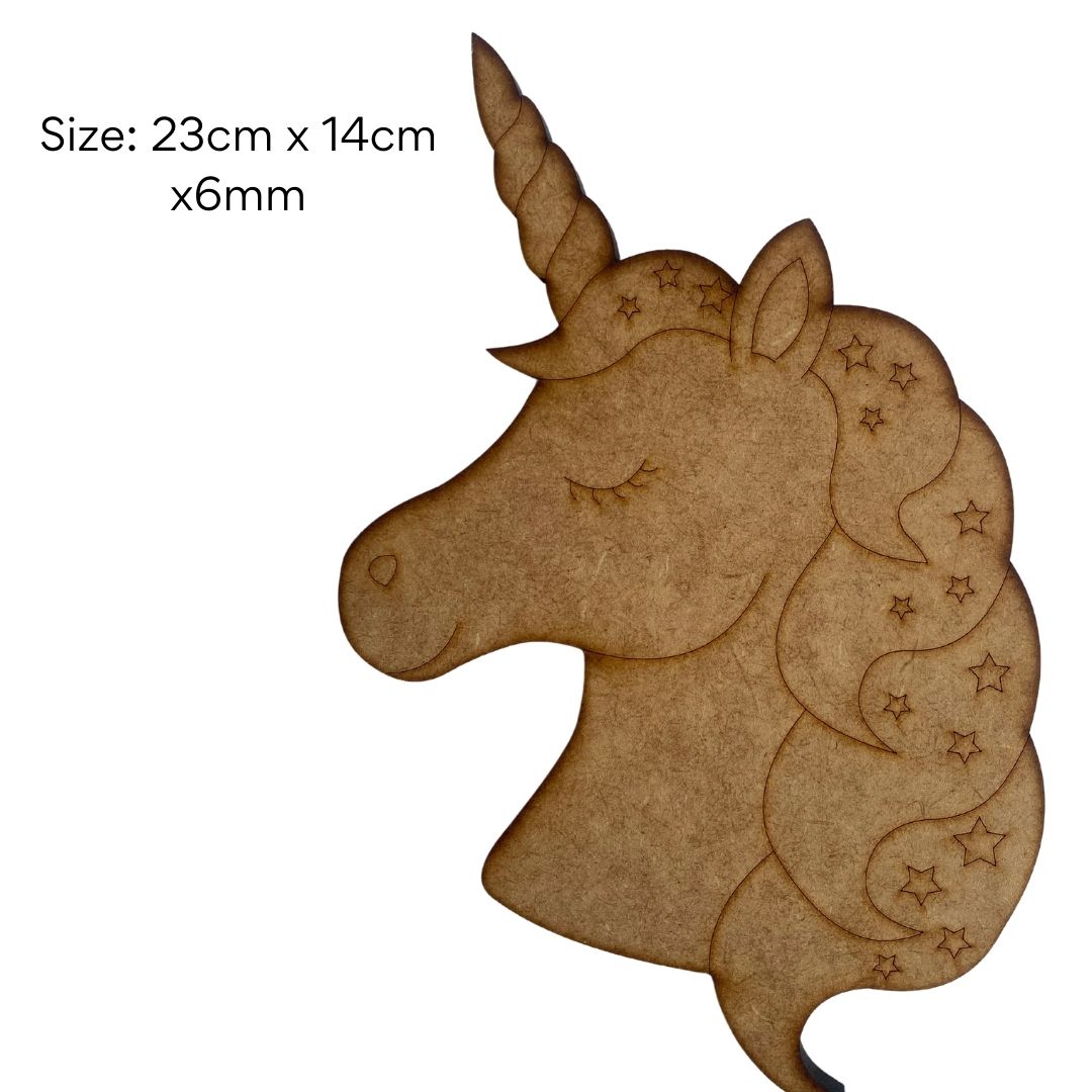 Wooden Shape Unicorn ( for crafting)