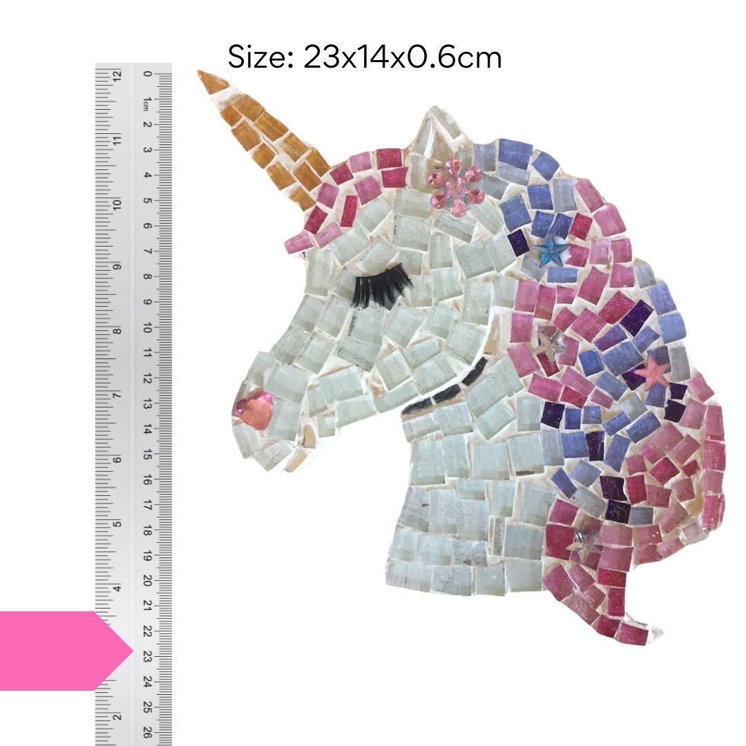 Mosaic Craft Kit - Unicorn Pink and Purple (Large)