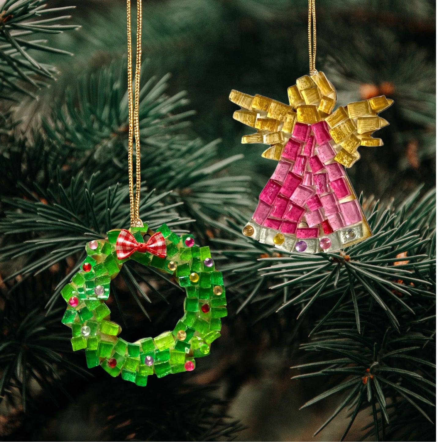 Single - Mosaic Craft Kit with Magnet - Wreath  (Small)