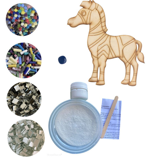 Single - Mosaic Craft Kit with Magnet - Zebra (Medium)