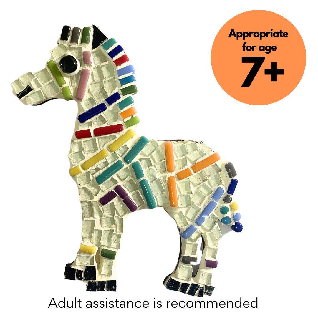Single - Mosaic Craft Kit with Magnet - Zebra (Medium)
