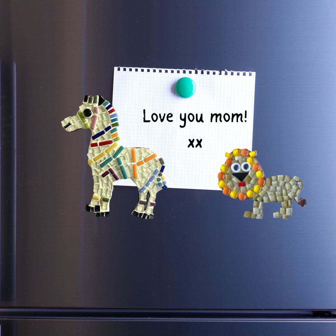 Mosaic Craft Kit with Magnet - Zebra  (Medium)